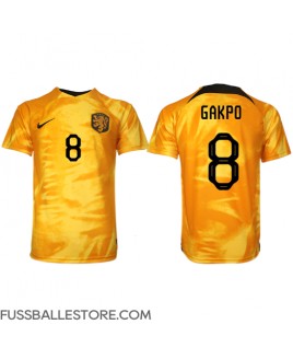 Günstige Niederlande Cody Gakpo #8 Heimtrikot WM 2022 Kurzarm